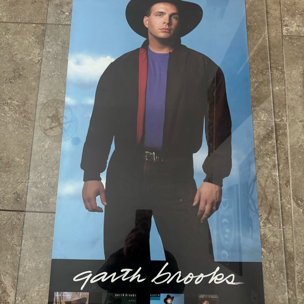 Garth Brooks Vintage 1991‎ Capitol Nashville Promotional Poster Record Store